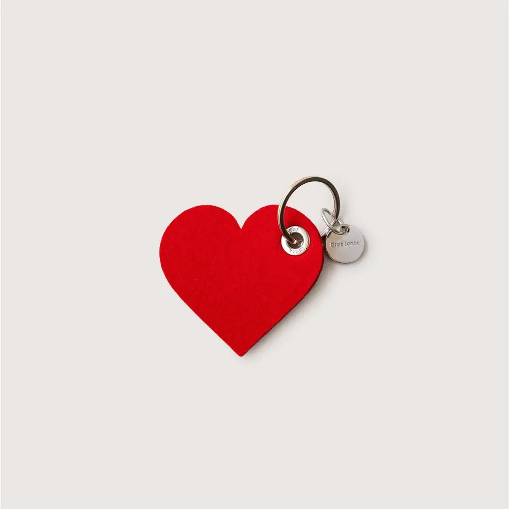 Merino Wool Heart Key Ring