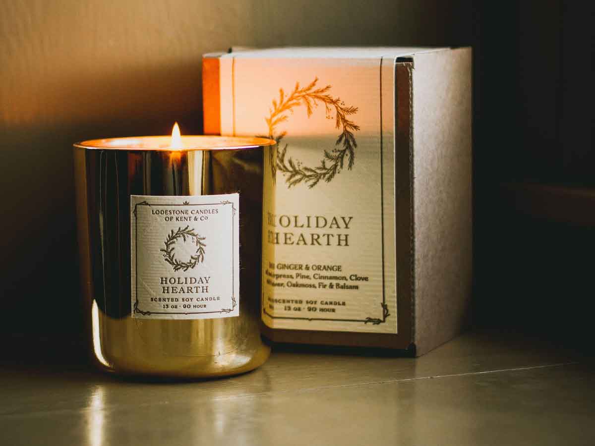 Lodestone Holiday Hearth Candle