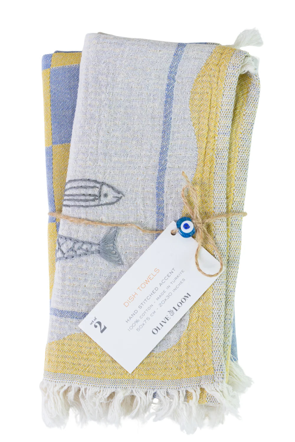 Sardine Hand-Stitched Kitchen Towel Set