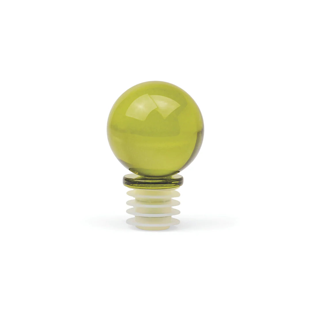 Mooney Glass Bottle Stopper - Olive