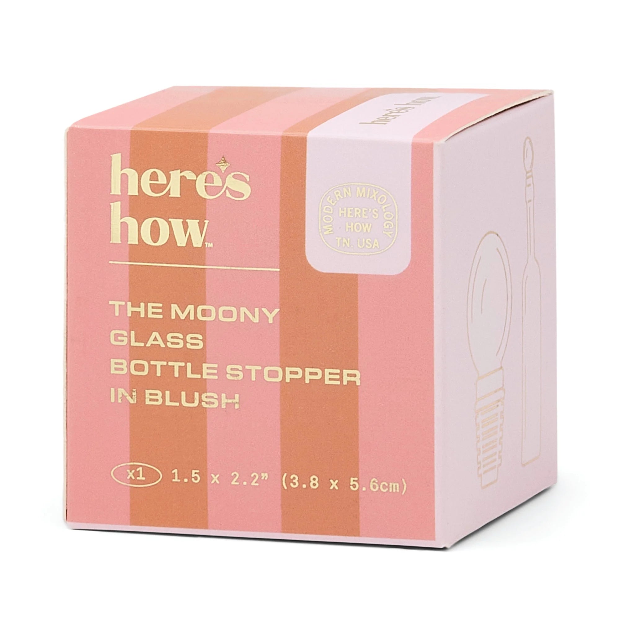 Mooney Glass Bottle Stopper - Blush