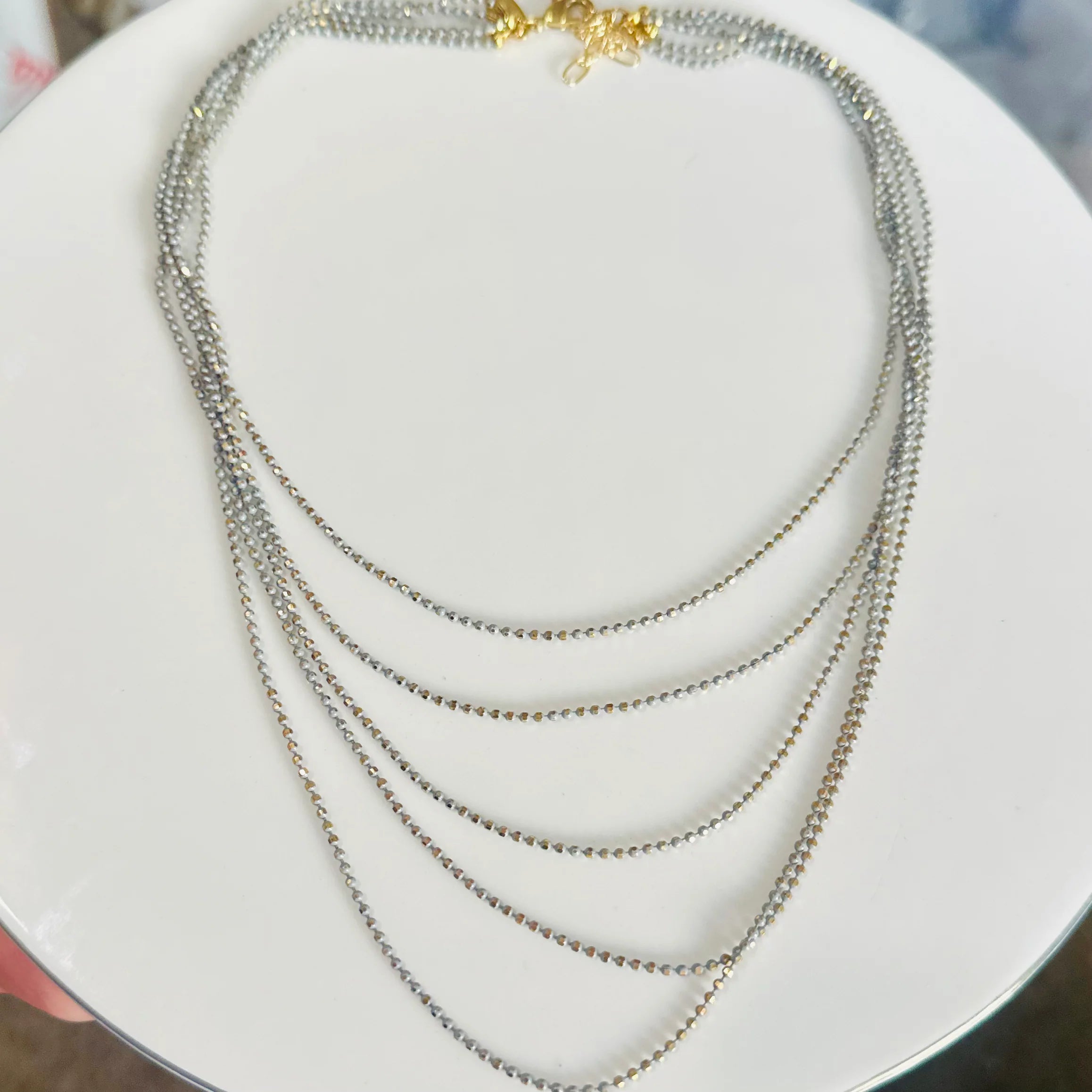 Cinq 5 Chain Choker Drape Necklace