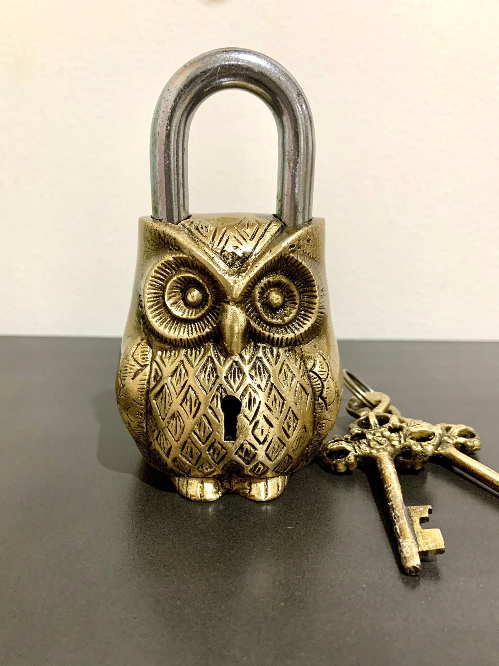 Owl Brass Lock