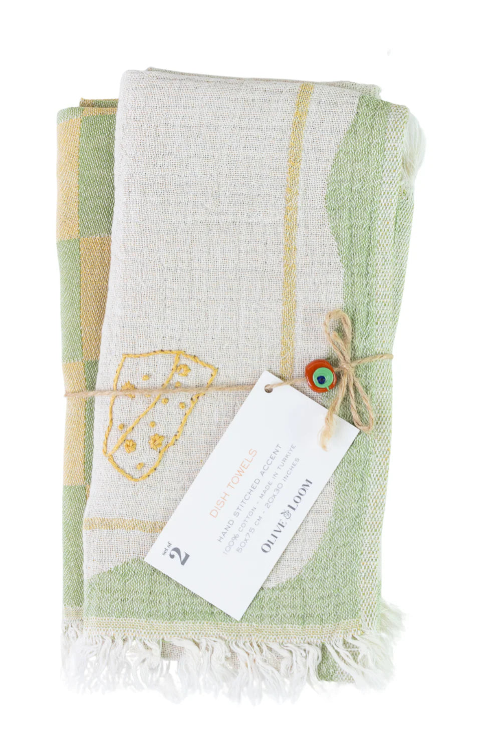 Cheese Hand-Stitched Kitchen Towel Set